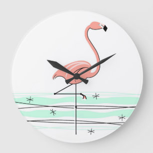 Flamingo Ocean Uhr rund
