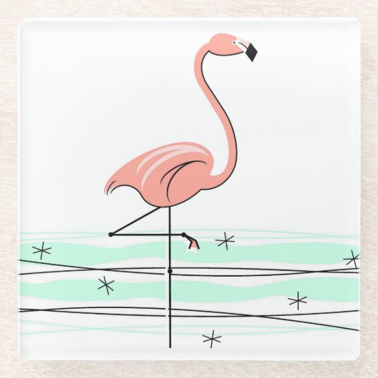 Flamingo Ocean Untersetzer (Vorderseite)