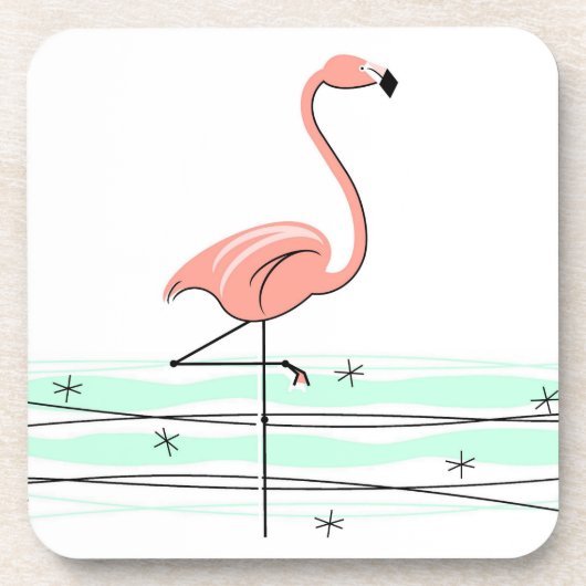 Flamingo Ocean Untersetzer Kunststoff (Vorderseite)