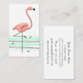 Flamingo Ocean Visitenkarte weiß (Vorne/Hinten)
