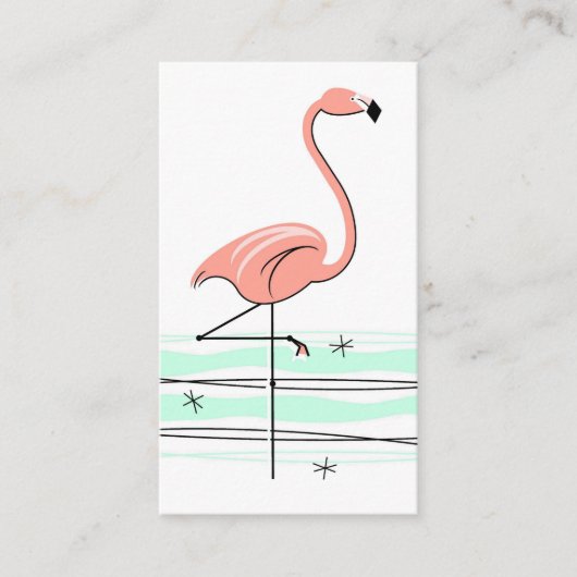 Flamingo Ocean Visitenkarte weiß (Vorderseite)