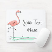 Flamingo Ocean "Your Text" Mousepad (Mit Mouse)