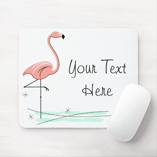 Flamingo Ocean "Your Text" Mousepad (Mit Mouse)