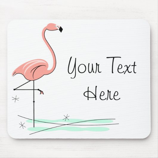 Flamingo Ocean "Your Text" Mousepad (Vorne)
