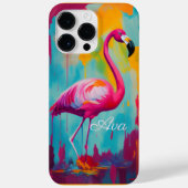 Flamingo Oil Painting Artwork Personalisiert Case-Mate iPhone Hülle (Rückseite)
