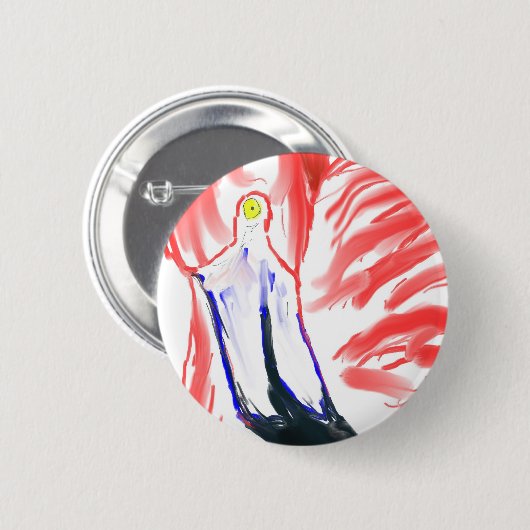 Flamingo-Öl-Malerei-Rosa Flamingoe Zeichnen Button (Vorne & Hinten)