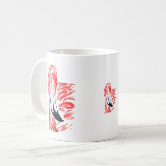 Flamingo-Öl-Malerei-Rosa Flamingoe Zeichnen Kaffeetasse (Vorderseite Links)
