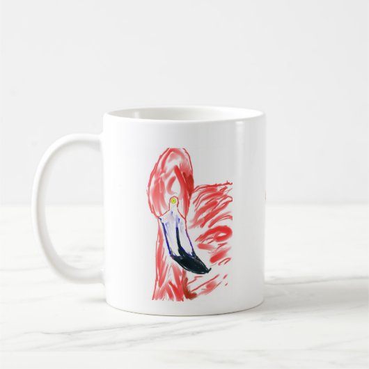 Flamingo-Öl-Malerei-Rosa Flamingoe Zeichnen Kaffeetasse (Links)