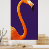 Flamingo On Blue Poster (Küche)