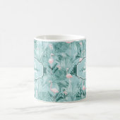Flamingo Orchid Tropical Pattern Aquamarin ID868 Kaffeetasse (Mittel)