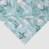 Flamingo Orchid Tropical Pattern Aquamarin ID868 Seidenpapier (Ausschnitt)