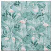 Flamingo Orchid Tropical Pattern Aquamarin ID868 Stoff (Muster)
