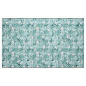 Flamingo Orchid Tropical Pattern Aquamarin ID868 Stoff (Fat Quarter (45,7 x 55,9 cm))