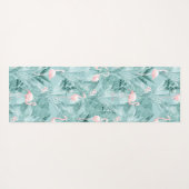 Flamingo Orchid Tropical Pattern Aquamarin ID868 Yogamatte (Rückseite (Horizontal))