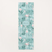 Flamingo Orchid Tropical Pattern Aquamarin ID868 Yogamatte (Vorderseite)