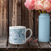 Flamingo Orchid Tropical Pattern Blue ID868 Espressotasse