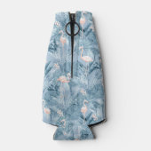 Flamingo Orchid Tropical Pattern Blue ID868 Flaschenkühler (Rückseite)