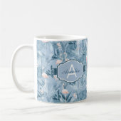 Flamingo Orchid Tropical Pattern Blue ID868 Kaffeetasse (Links)