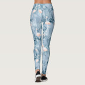Flamingo Orchid Tropical Pattern Blue ID868 Leggings (Rückseite)