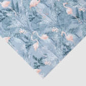 Flamingo Orchid Tropical Pattern Blue ID868 Seidenpapier (Ausschnitt)