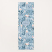 Flamingo Orchid Tropical Pattern Blue ID868 Yogamatte (Vorderseite)