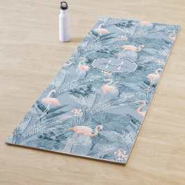 Flamingo Orchid Tropical Pattern Blue ID868 Yogamatte