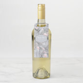 Flamingo Orchid Tropical Pattern Gray ID868 Flaschenanhänger (Auf Flasche)