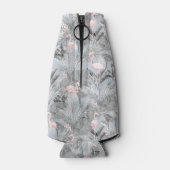Flamingo Orchid Tropical Pattern Gray ID868 Flaschenkühler (Rückseite)