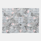 Flamingo Orchid Tropical Pattern Gray ID868 Geschirrtuch (Horizontal)
