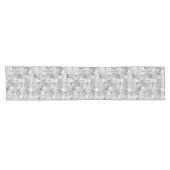 Flamingo Orchid Tropical Pattern Gray ID868 Kurzer Tischläufer (Horizontal)