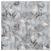 Flamingo Orchid Tropical Pattern Gray ID868 Stoff (Muster)