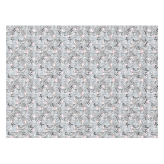 Flamingo Orchid Tropical Pattern Gray ID868 Tischdecke (Vorderseite (Horizontal))