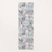 Flamingo Orchid Tropical Pattern Gray ID868 Yogamatte (Vorderseite)