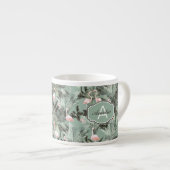 Flamingo Orchid Tropical Pattern Sage ID868 Espressotasse (Vorderseite Rechts)