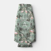 Flamingo Orchid Tropical Pattern Sage ID868 Flaschenkühler (Vorderseite)