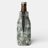 Flamingo Orchid Tropical Pattern Sage ID868 Flaschenkühler (Flasche Rückseite)