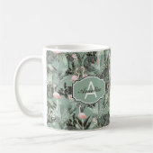 Flamingo Orchid Tropical Pattern Sage ID868 Kaffeetasse (Links)