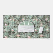 Flamingo Orchid Tropical Pattern Sage ID868 Schreibtischunterlage (Tastatur & Maus)