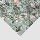 Flamingo Orchid Tropical Pattern Sage ID868 Seidenpapier (Ausschnitt)