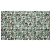 Flamingo Orchid Tropical Pattern Sage ID868 Stoff (Fat Quarter (45,7 x 55,9 cm))