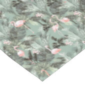 Flamingo Orchid Tropical Pattern Sage ID868 Tischdecke (Schrägansicht)