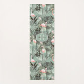Flamingo Orchid Tropical Pattern Sage ID868 Yogamatte (Vorderseite)
