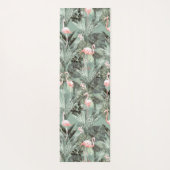 Flamingo Orchid Tropical Pattern Sage ID868 Yogamatte (Rückseite)