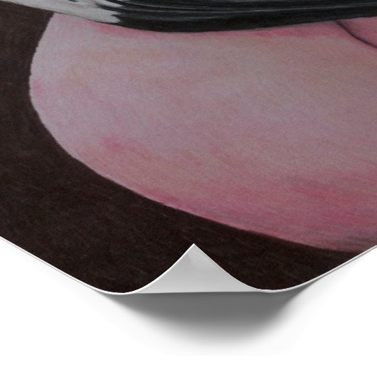 Flamingo Original Bird Art Print Poster (Ecke)