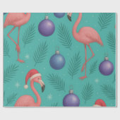 Flamingo Ornament Geschenkpapier (Flach)