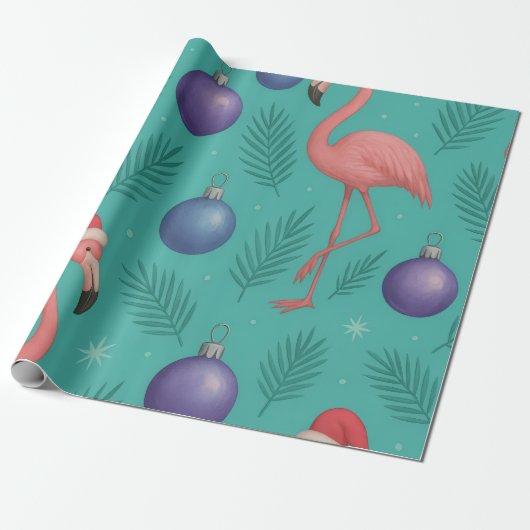 Flamingo Ornament Geschenkpapier (Ungerollt)