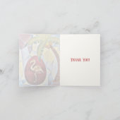 Flamingo Ostereier und Palm Tree Beach Ostern Dankeskarte (Innenseite)