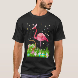 Flamingo Ostertag Bunny OhrKostüm mit Ostern T-Shirt