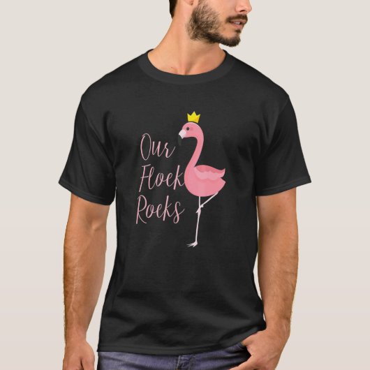 Flamingo Our Flock Rocks Summer T-Shirt (Vorderseite)