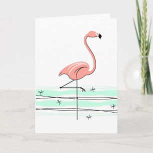 Flamingo-Ozean-Grußkarte Karte